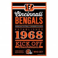 Cincinnati Bengals Established Wood Sign
