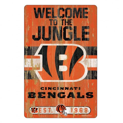 Cincinnati Bengals Slogan Wood Sign