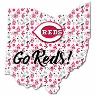 Cincinnati Reds 12" Floral State Sign