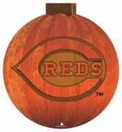 Cincinnati Reds 12" Halloween Pumpkin Sign