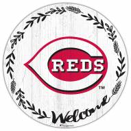 Cincinnati Reds 12" Welcome Circle Sign