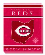 Cincinnati Reds 16" x 20" Coordinates Canvas Print