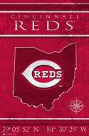Cincinnati Reds 17" x 26" Coordinates Sign