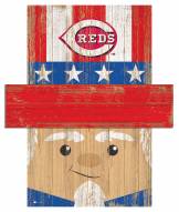 Cincinnati Reds 19" x 16" Patriotic Head