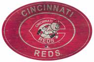Cincinnati Reds 46" Heritage Logo Oval Sign