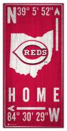 Cincinnati Reds 6" x 12" Coordinates Sign
