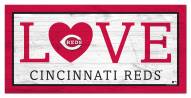 Cincinnati Reds 6" x 12" Love Sign