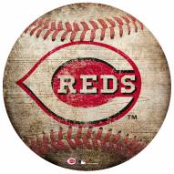 Cincinnati Reds Baseball Shaped Sign