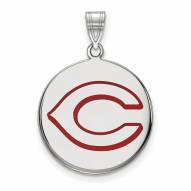 Cincinnati Reds Sterling Silver Large Pendant