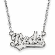 Cincinnati Reds Sterling Silver Small Pendant Necklace