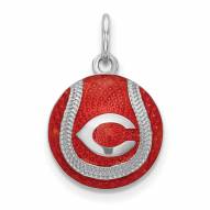 Cincinnati Reds Sterling Silver Baseball Pendant