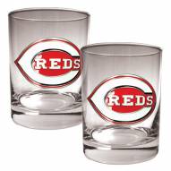 Cincinnati Reds MLB 2-Piece 14 Oz. Rocks Glass Set