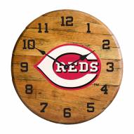 Cincinnati Reds Oak Barrel Clock