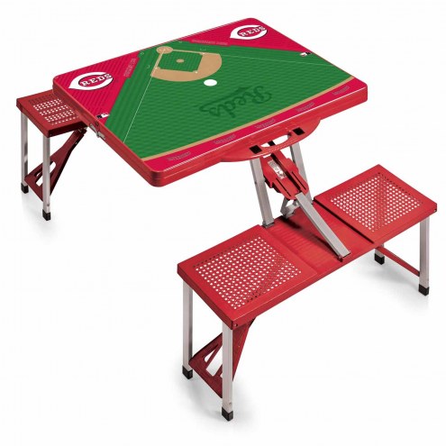 Cincinnati Reds Red Sports Folding Picnic Table