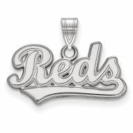 Cincinnati Reds Sterling Silver Small Pendant