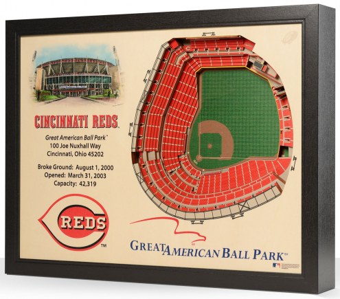 Cincinnati Reds 25-Layer StadiumViews 3D Wall Art