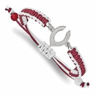 Cincinnati Reds Stainless Steel Adjustable Cord Bracelet