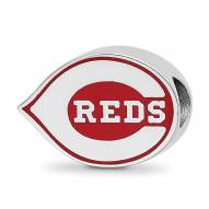 Cincinnati Reds Sterling Silver Enameled Bead