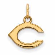 Cincinnati Reds Sterling Silver Gold Plated Extra Small Pendant