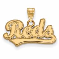 Cincinnati Reds Sterling Silver Gold Plated Small Pendant