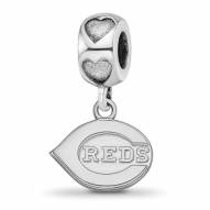 Cincinnati Reds Sterling Silver Heart Bead