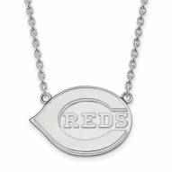 Cincinnati Reds Sterling Silver Large Pendant Necklace