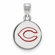 Cincinnati Reds Sterling Silver Small Enameled Pendant