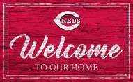 Cincinnati Reds Team Color Welcome Sign