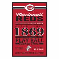Cincinnati Reds Established Wood Sign