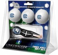 Citadel Bulldogs Black Crosshair Divot Tool & 3 Golf Ball Gift Pack