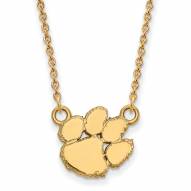 Clemson Tigers 10k Yellow Gold Small Pendant Necklace