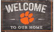 Clemson Tigers 11" x 19" Welcome to Our Home Sign