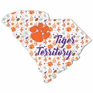 Clemson Tigers 12" Floral State Sign