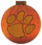Clemson Tigers 12" Halloween Pumpkin Sign