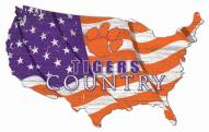 Clemson Tigers 15" USA Flag Cutout Sign