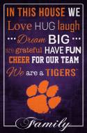 Clemson Tigers 17" x 26" In This House Sign