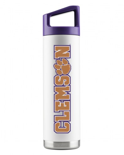 Clemson Tigers 22 oz. Stainless Steel Powder Coated Water Bottle