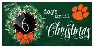 Clemson Tigers 6" x 12" Chalk Christmas Countdown Sign