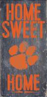 Clemson Tigers 6" x 12" Home Sweet Home Sign