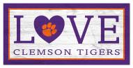 Clemson Tigers 6" x 12" Love Sign