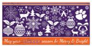 Clemson Tigers 6" x 12" Merry & Bright Sign
