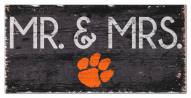 Clemson Tigers 6" x 12" Mr. & Mrs. Sign
