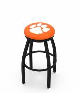 Clemson Tigers Black Swivel Bar Stool with Accent Ring