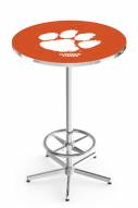 Clemson Tigers Chrome Bar Table with Foot Ring