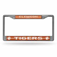 Clemson Tigers Chrome Glitter License Plate Frame