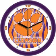Clemson Tigers Dimension Wall Clock