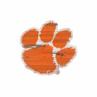 Clemson Tigers Distressed Logo Cutout Sign