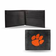 Clemson Tigers Embroidered Leather Billfold Wallet