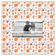 Clemson Tigers Floral Pattern 10" x 10" Picture Frame