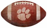 Clemson Tigers Football Shaped Sign